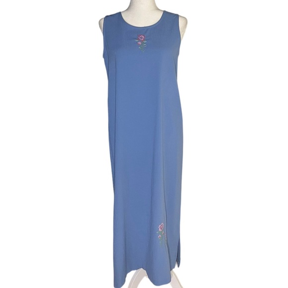 Vintage Cottagecore Cross-Stitch Maxi Dress Petite Small - Picture 1 of 4